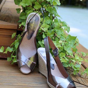 Andre Assous Pewter Milan SlingBack Espadrille